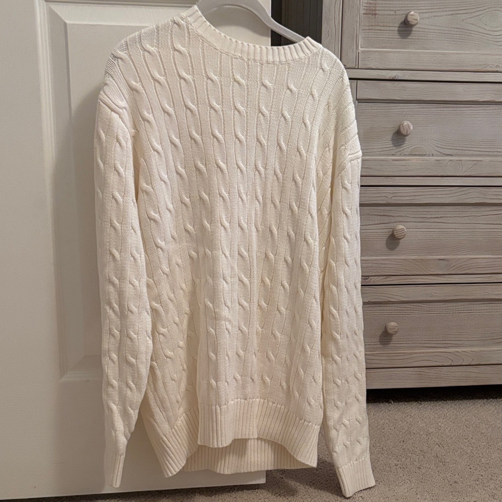 Brandy Melville Ivory Cable Knit Sweater